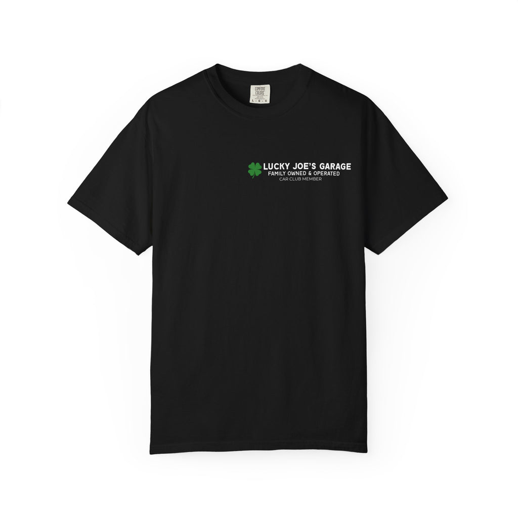 Lucky Joe's Garage T-Shirt – Classic Auto Mechanic Logo Tee