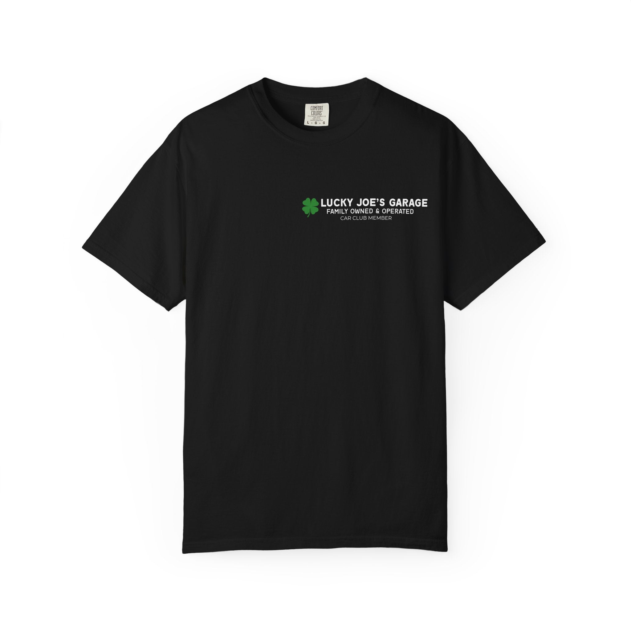 Lucky Joe's Garage T-Shirt – Classic Auto Mechanic Logo Tee