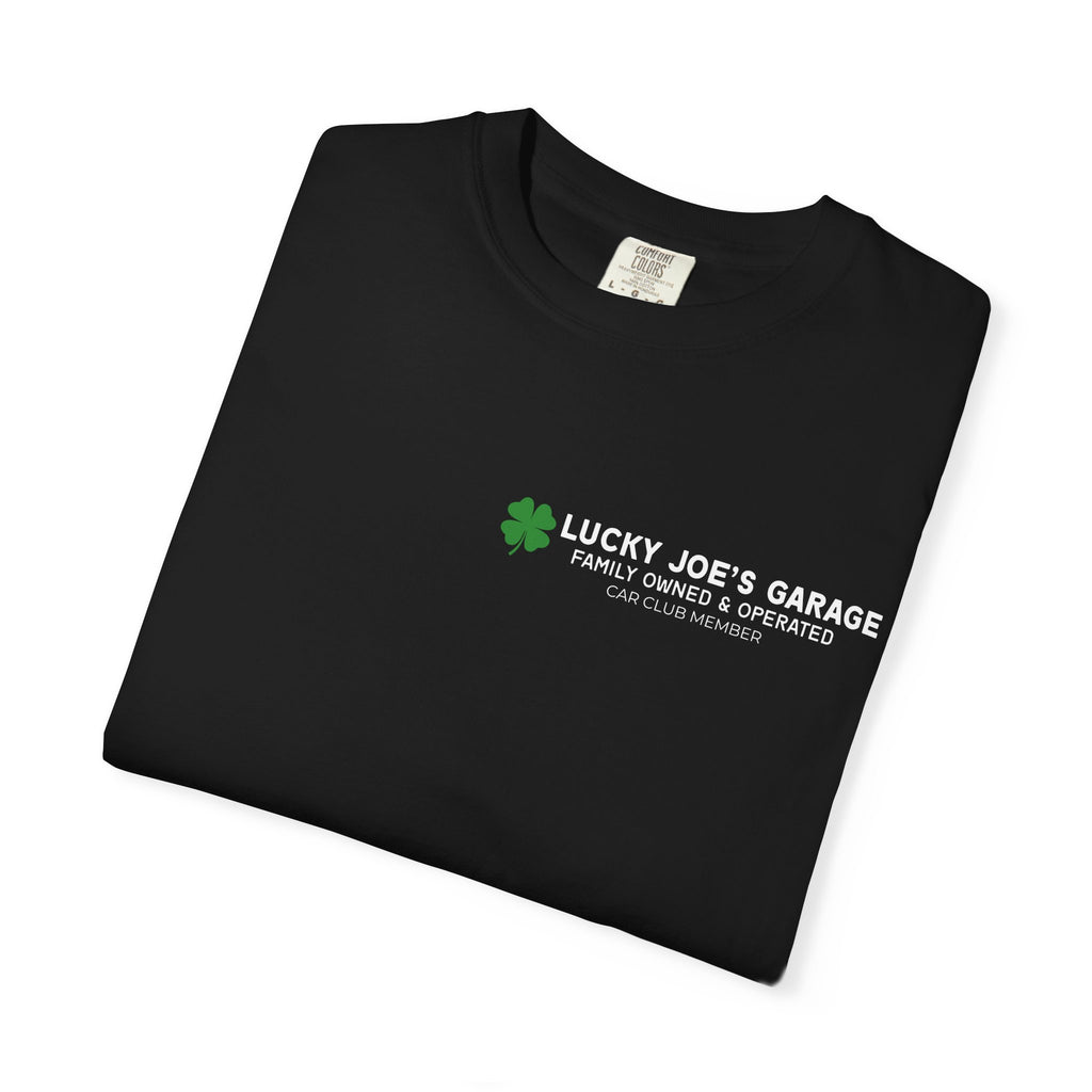 Lucky Joe's Garage T-Shirt – Classic Auto Mechanic Logo Tee